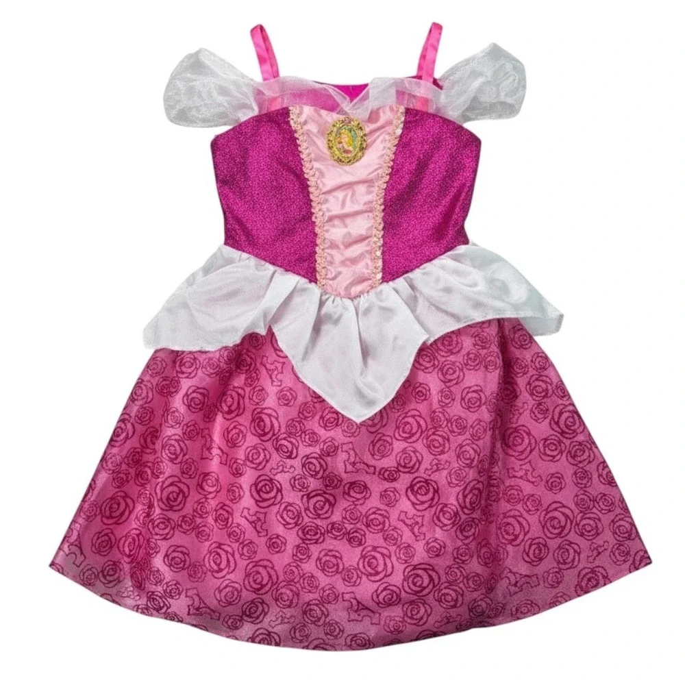 Disney Aurora Sleeping Beauty Princess Costume Pink Girls 4-6X Jakks Pacific